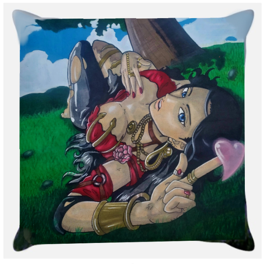 Boa Hancock Vibing  Throw Pillow