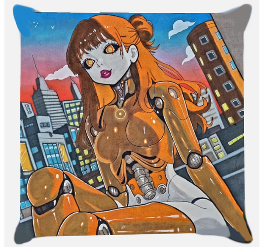 Aria Cyborg Throw Pillow